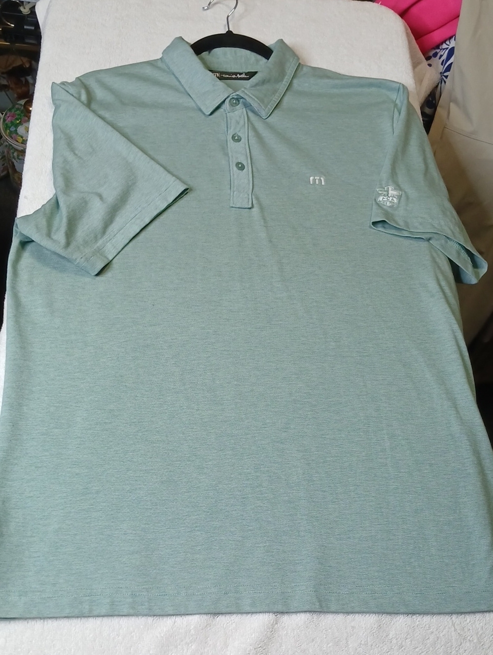 Travis Mathew Men's Polo in Sage Green